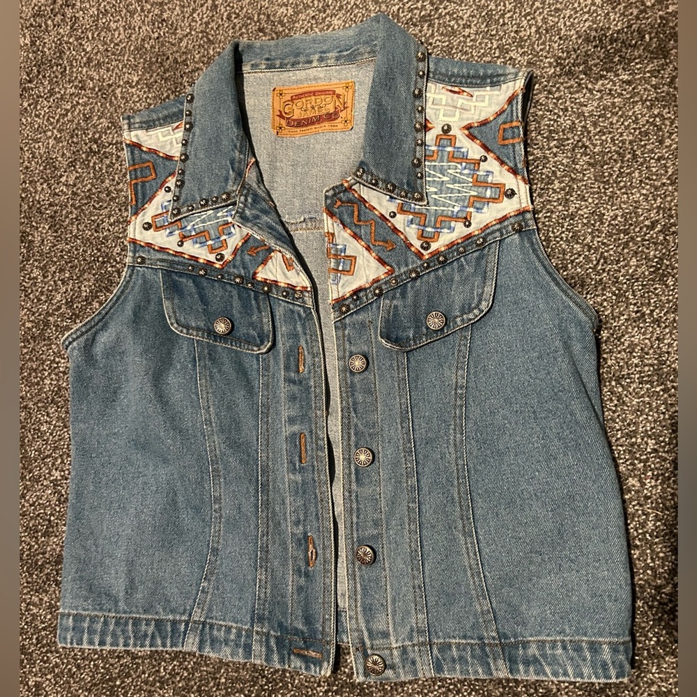 Vintage Gordon & James Jean Denim Vest